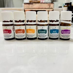 Young living essential oils vitality line: digize, ginger, fennel, spearmint etc